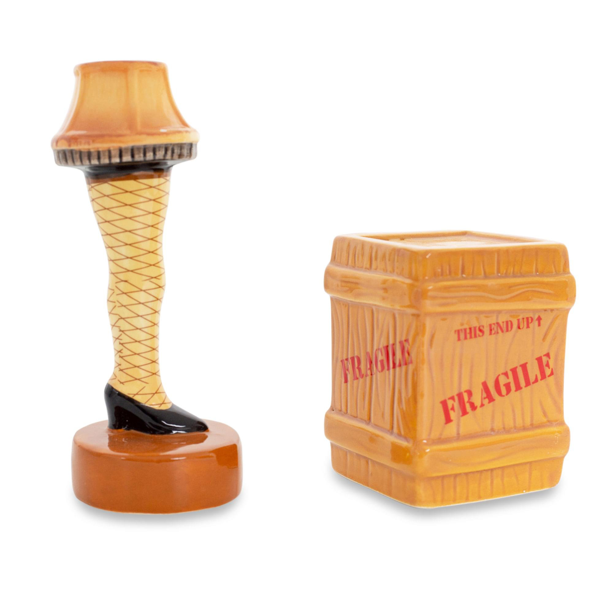 Silver Buffalo A Christmas Story Leg Lamp And Crate Ceramic Salt And Pepper Shakers Set Of 2 Wayfair